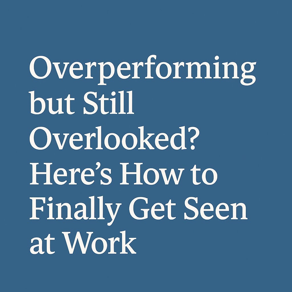 Overperforming but Still Overlooked? Here's How to Finally Get Seen at Work - illustration of a professional feeling invisible at work